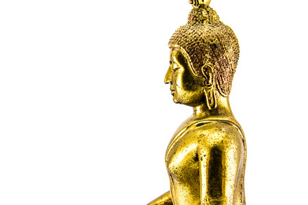 Buddha statue on white isolate background.の写真素材