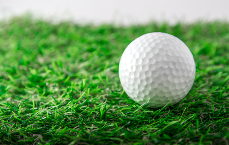 Golf ball and green grass.の写真素材