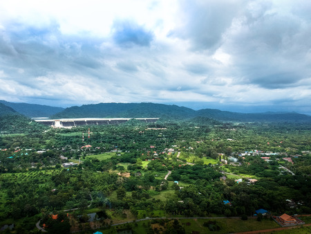 Khun Dan Prakan Chon Dam. Thailandの写真素材