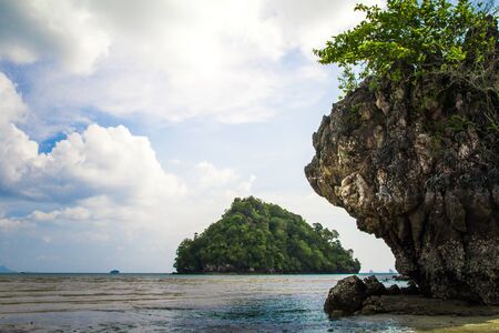 Small island in Adaman sea on Krabi, Thailand.の写真素材