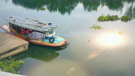 A boat wait for customer.