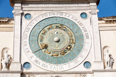 Venice, Italy - March 12, 2012: Astrological ancient clock Torre dell Orologio in San Marco Square, Venice, Italy.のeditorial素材