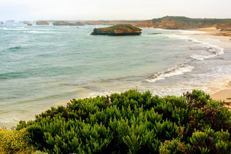 Beautiful seaside view from Great ocean road, Port Campbell National Park, Victoria, Australia