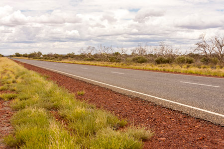Asphalt empty country road, Australian Northern territory, outback