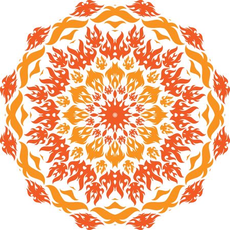 A mandala is a geometric configuration of symbols.のイラスト素材