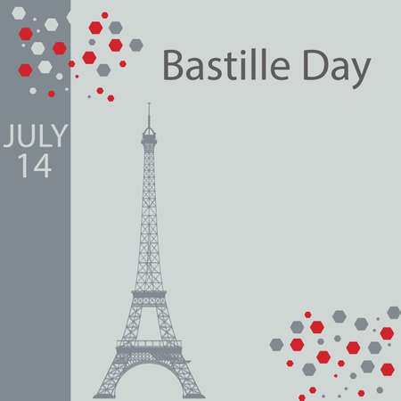 Bastille Day is the common name given in English-speaking countries to the national day of France, which is celebrated on 14 July each year.のイラスト素材