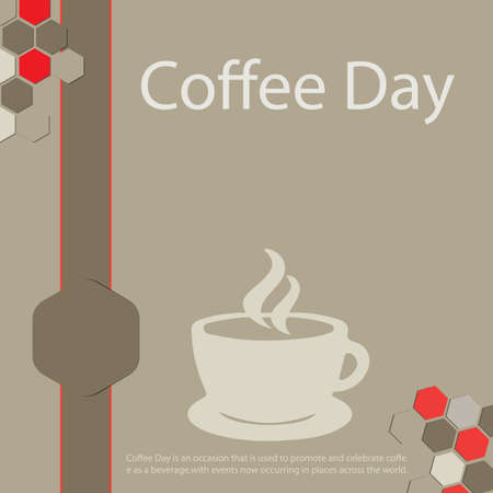 Coffee Day is an occasion that is used to promote and celebrate coffee as a beverage,with events now occurring in places across the world.のイラスト素材