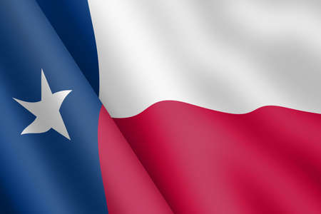 State of Texas flag 3d illustration wind rippleの写真素材