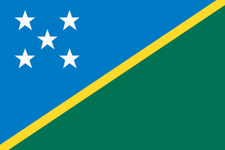 Solomon Islands background illustration large file white star blue green yellow diagonalの写真素材