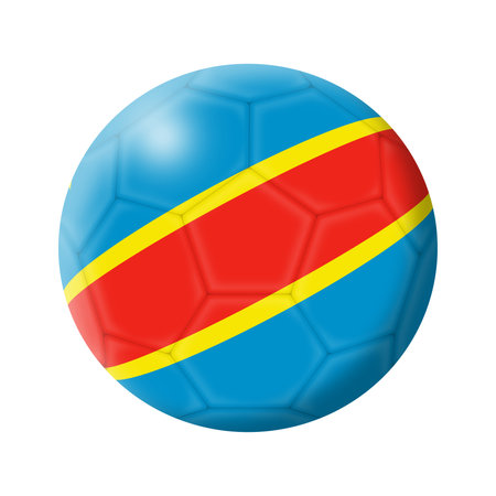 Democratic Republic of Congo soccer ball footballの写真素材