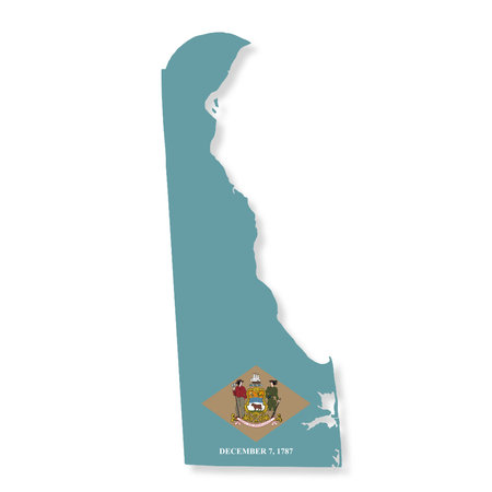 Delaware State Flag Map Illustrationの写真素材