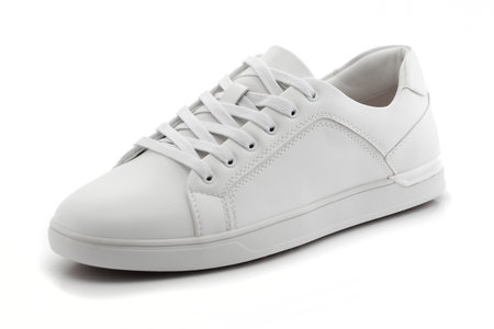 Mens casual shoe in whiteの写真素材