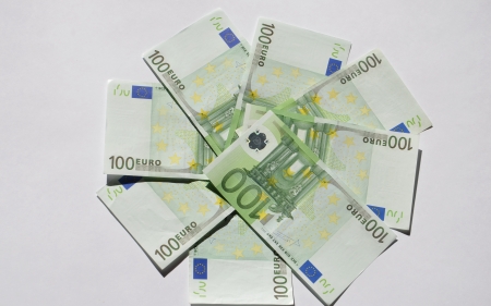 Hundred Euro Billsの写真素材