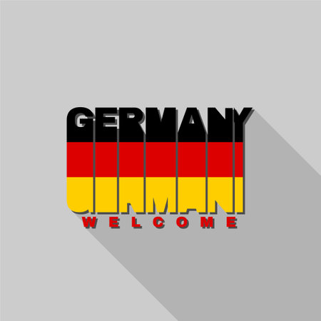 Federal Republic of Germany flag of the letters typography, t-shirt graphics, flat design.のイラスト素材