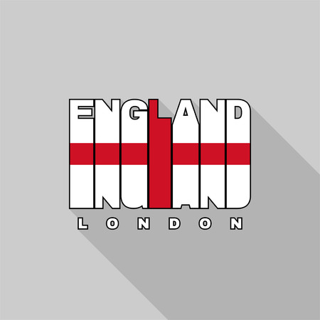 England flag of the letters typography, t-shirt graphics, flat design.のイラスト素材
