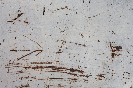 Rust on a metal surface with falling-off paint