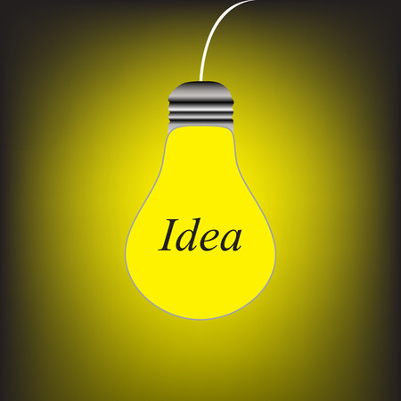 The bulb glows amber _ Ideaのイラスト素材