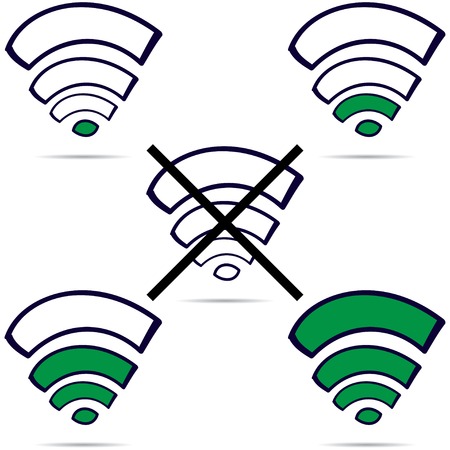 Wifi icons network setのイラスト素材
