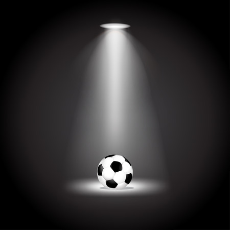 Soccer ball under the lights vector illustrationのイラスト素材