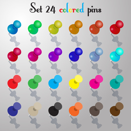 Set pins colored vector illustrationのイラスト素材