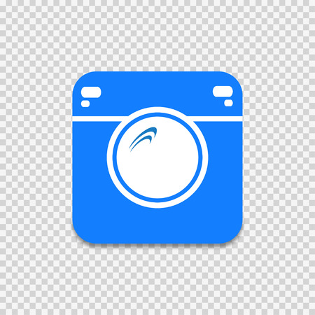 Hipster camera icon vector illustration on gray checkered backgroundのイラスト素材