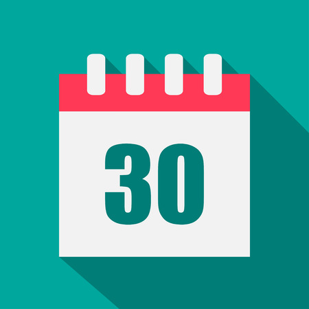 Icon calendar in flat vector illustrationのイラスト素材