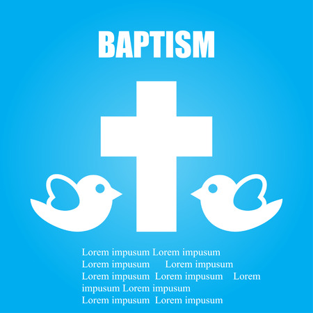 Card, cover, baptism, vector illustrationのイラスト素材