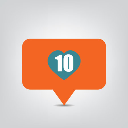 Icon label designation number of 10 mothers day vector