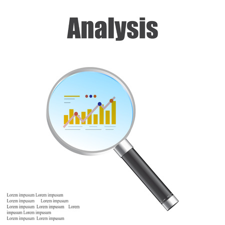 market research magnifier vector illustrationのイラスト素材