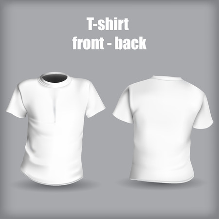 Shirt front and back on a gray background stylish vector illustrationのイラスト素材