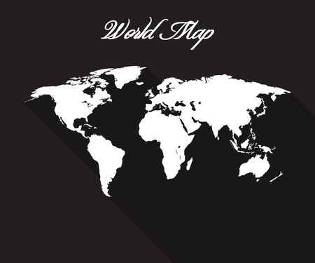 Earth map on a black background vector illustrationのイラスト素材
