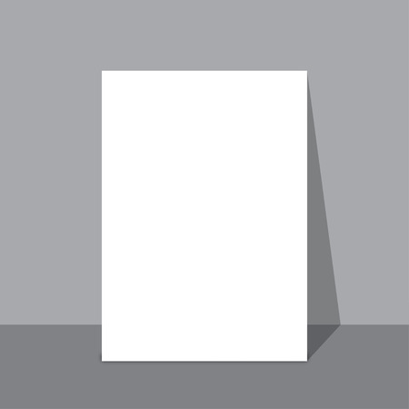 Stale piece of paper on the wall with shadow vectorのイラスト素材