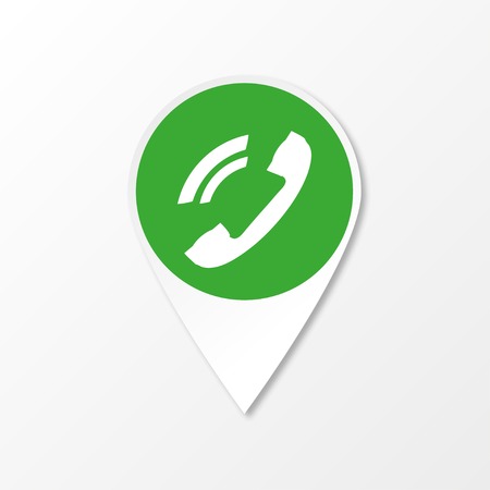 The green phone icon label it vector illustrationのイラスト素材