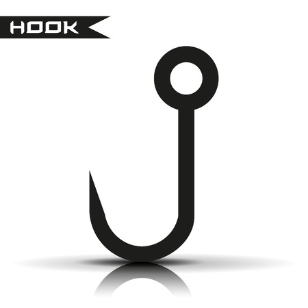 Fish hook icon vector illustrationのイラスト素材