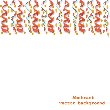 Abstract background with falling ribbon vectorのイラスト素材
