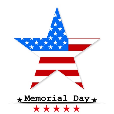 Star Flag USA Memorial Day vector illustrationのイラスト素材