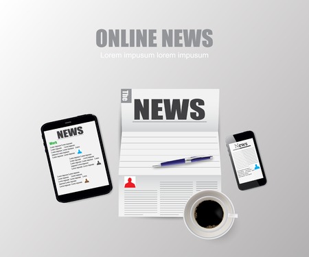 Online news technology vector illustrationのイラスト素材