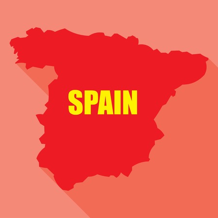 Flag of Spain in a flat vector illustrationのイラスト素材