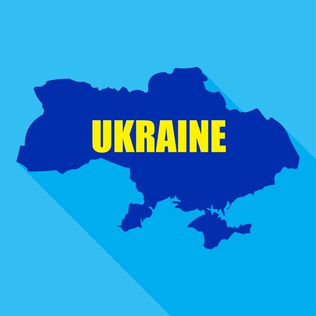Flag of Ukraine in a flat vector illustrationのイラスト素材