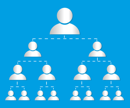 Organisational chart infographic marketing vectorのイラスト素材
