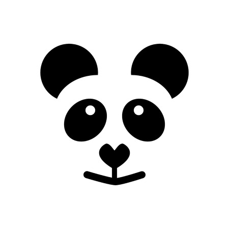 Simple sign  panda logo vector illustrationのイラスト素材