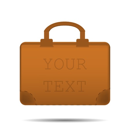Briefcase advertising for text vector illustrationのイラスト素材