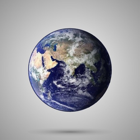 Earth with shadow.のイラスト素材