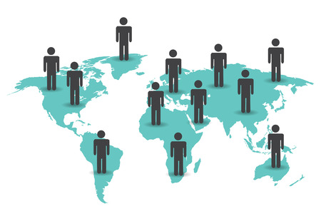 Earth people vector illustrationのイラスト素材