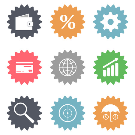 Online Store Icons flat designのイラスト素材