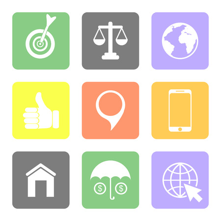 Online Store Icons flat designのイラスト素材