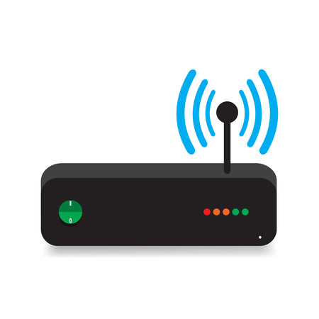 Router, modem connection with shadowのイラスト素材