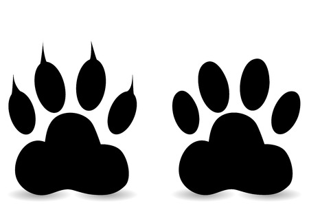 Paw print setのイラスト素材