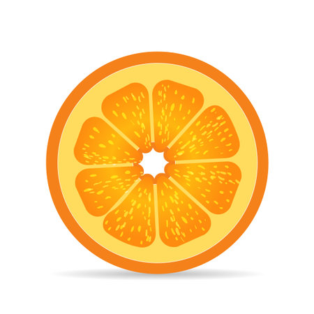 orange with shadowのイラスト素材