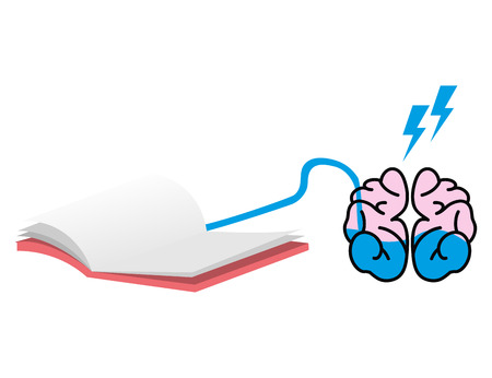 Book charging brainのイラスト素材